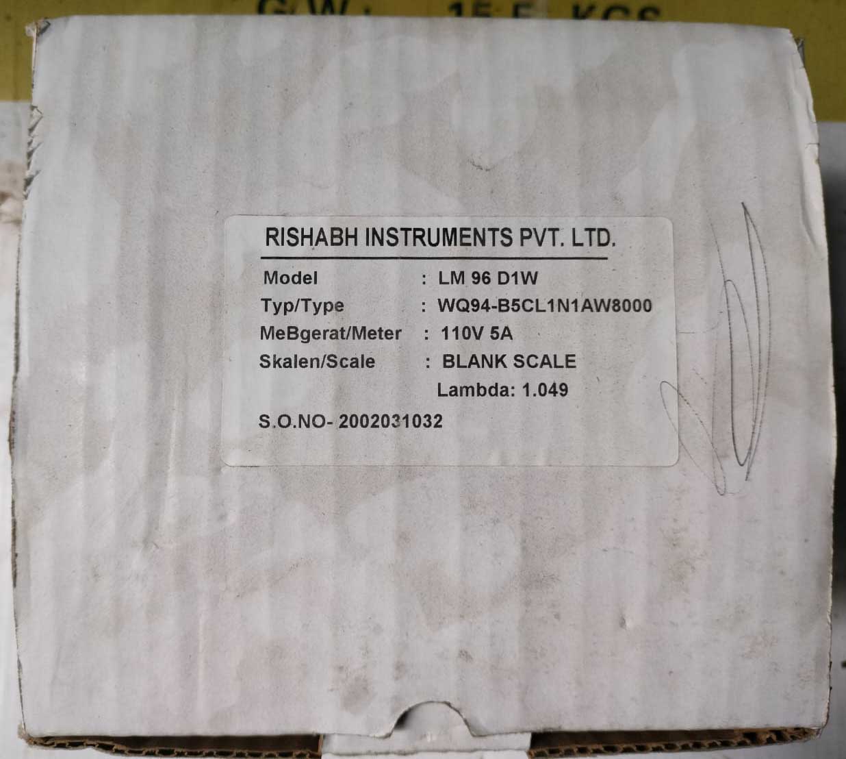 Rishabh Analog Power Moving Coil Meter with Blank scale for AC Active Reactive Power LM96 D1W